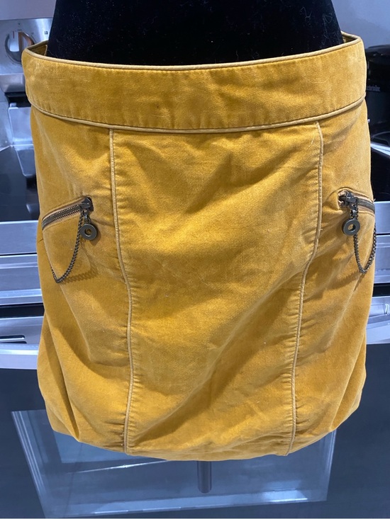 Dresses & Skirts - “Taikonku” Deep Rust Suede Mini Skirt with Zip Pocket Chains brand new size 6